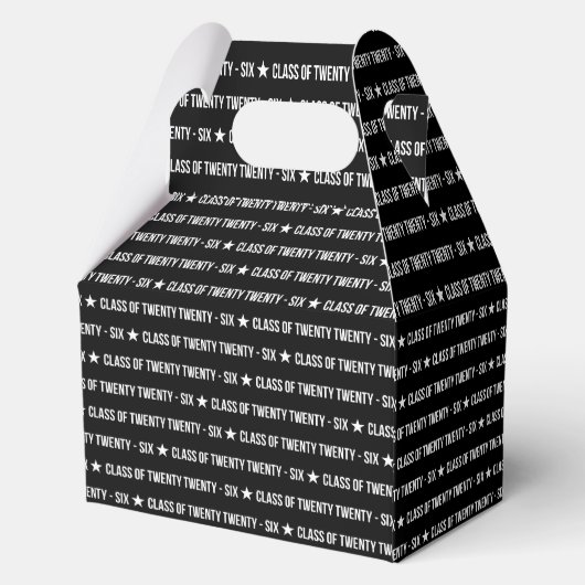 Moderne Klasse van Twenty Twenty‑Six Typografie Bedankdoosjes (Achterkant)