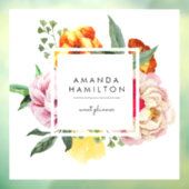 Moderne Klasse Waterverf Pioen Bloemstuk OP MAAT Raamsticker (Vel 3)