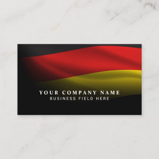 Moderne klassende Duitse nationale vlag met QR-cod Visitekaartje (Voorkant)