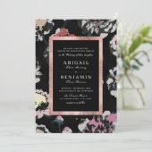 Moderne, klassieke abstracte bruidsbruiloft kaart (Staand voorkant)