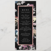 Moderne, klassieke abstracte bruidsbruiloft menu (Voorkant)