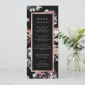 Moderne, klassieke abstracte bruidsbruiloft menu (Staand voorkant)