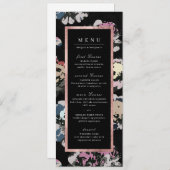Moderne, klassieke abstracte bruidsbruiloft menu (Voorkant / Achterkant)
