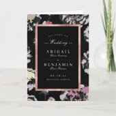 Moderne, klassieke abstracte bruidsbruiloft programma (Voorkant)