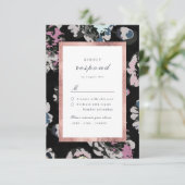 Moderne, klassieke abstracte bruidsbruiloft RSVP kaartje (Staand voorkant)