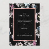 Moderne klassieke abstracte details van het huweli informatiekaartje (Voorkant)