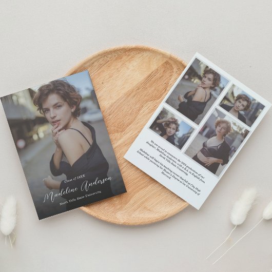 Moderne Klassieke Afstuderen voor fotocollage Aankondiging