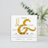 Moderne & Klassieke Ampersands | Bruiloft Kaart (Staand voorkant)