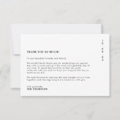 Moderne klassieke beste dag ooit foto bruiloft bedankkaart (Achterkant)