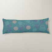 Moderne klassieke blauwe cirkels, voornaam lichaamskussen (Achterkant)