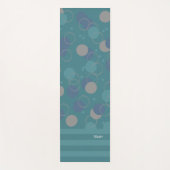 Moderne klassieke blauwe cirkels, voornaam yogamat (Voorkant)