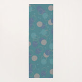 Moderne klassieke blauwe cirkels, voornaam yogamat (Achterkant)