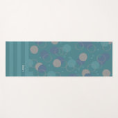 Moderne klassieke blauwe cirkels, voornaam yogamat (Voorkant (horizontaal))