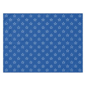 Moderne klassieke blauwe en witte sterren patroon tafelkleed (Voorkant (Horizontaal))