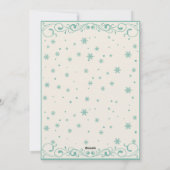 Moderne klassieke  bloemenkerstfoto feestdagenkaart (Achterkant)