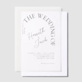 Moderne klassieke boog De bruiloft Vellum Uitnodigingen (Offset)