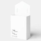 Moderne klassieke bruiloft bedankdoosjes (Geopend)