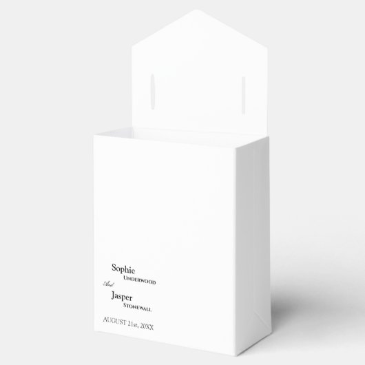 Moderne klassieke bruiloft bedankdoosjes (Geopend)