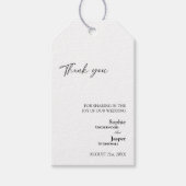 Moderne Klassieke bruiloft Dank je cadeau Label Cadeaulabel (Voorkant)