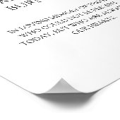 Moderne Klassieke bruiloft Deze kaars brandt Poste Poster (Hoek)