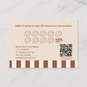 Moderne Klassieke Bruin Beige Bakkerij Shop Klantenkaartje (Achterkant)