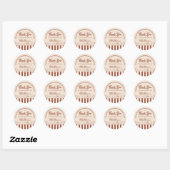 Moderne Klassieke Bruin Beige Bakkerij Shop Ronde Sticker (Vel)