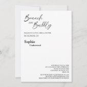 Moderne klassieke Brunch en breekbaar Vrijgezellen Kaart (Voorkant)