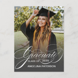 Moderne klassieke Calligrafie Graduation Party Uitnodiging Briefkaart