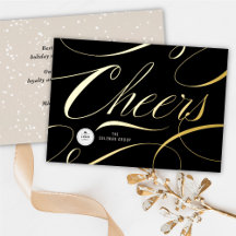 Moderne Klassieke Cheers Calligrafie Elegant Busin