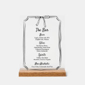 Moderne klassieke chique tijdloze strik bruiloft b acryl bord (Voorkant)