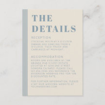 Moderne Klassieke Details Blauw Gestrepte Trouw