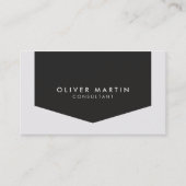 Moderne, klassieke, donkere en lichte grijs visitekaartje (Voorkant)