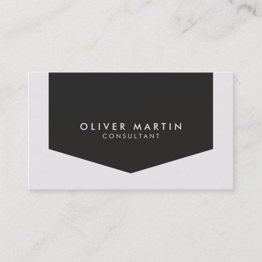 Moderne, klassieke, donkere en lichte grijs visitekaartje (Voorkant)