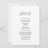 Moderne klassieke eenvoudige monogram in één keer kaart (Achterkant)