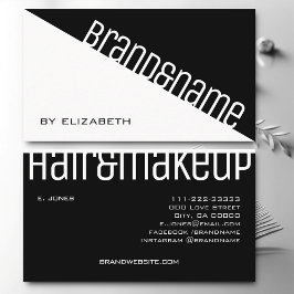 Moderne Klassieke eenvoudige zwart-wit met twee kl Visitekaartje