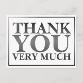 Moderne klassieke elegant zwart bedrukt Dank u Briefkaart (Voorkant)