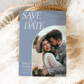 Moderne Klassieke Elegante Dusty Blue Wedding Save The Date