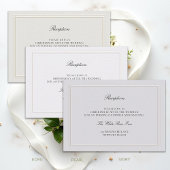 Moderne Klassieke Elegante Parel Bruiloftsreceptie Informatiekaartje