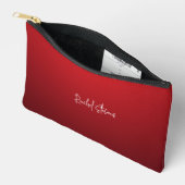 Moderne Klassieke Elegante Rode & Witte Monogram Etui (Open)