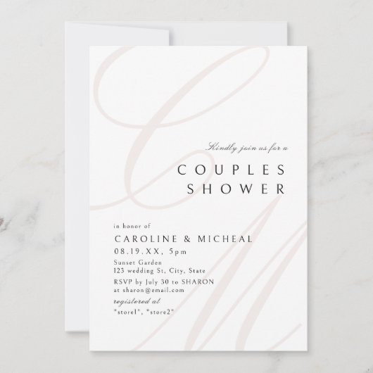 Moderne Klassieke Elegantie Calligrafie Koppels Br Kaart (Voorkant)