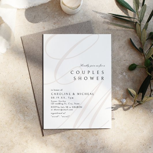 Moderne Klassieke Elegantie Calligrafie Koppels Br Kaart