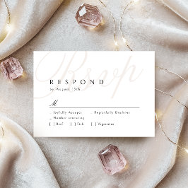 Moderne Klassieke Elegantie Kalligrafie Bruiloft R RSVP Kaartje