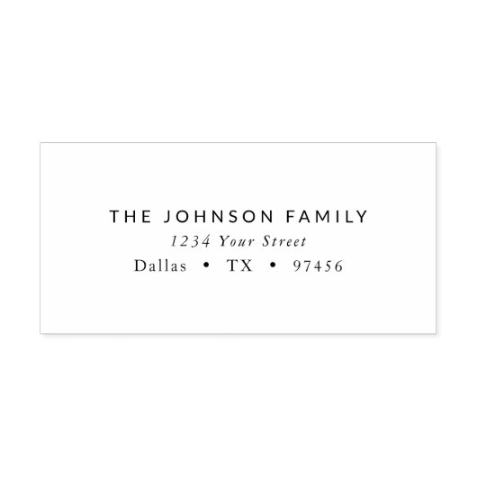 Moderne klassieke envelopretour-adres rubberstempel (Afrduk)