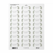 Moderne klassieke Eucalyptus-retouradreslabel Etiket (Full Sheet)