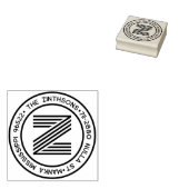 Moderne klassieke familienaam retour adres circula rubberstempel (Gestempeld)