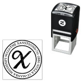 Moderne klassieke familienaam retour adres circula  zelfinktende stempel (In situ)