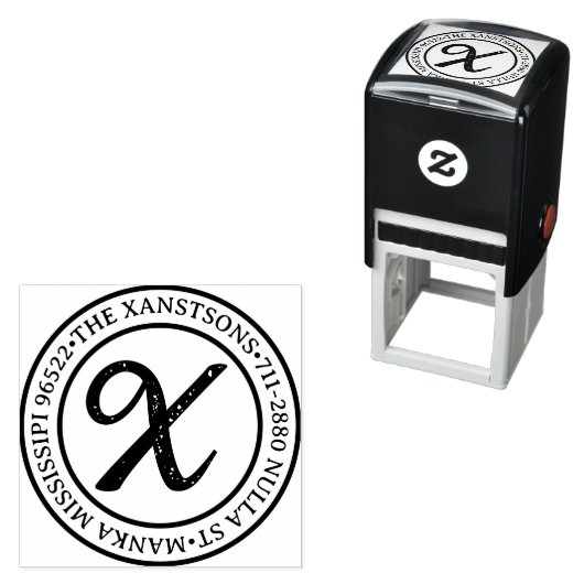 Moderne klassieke familienaam retour adres circula  zelfinktende stempel (In situ)