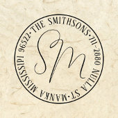 Moderne Klassieke Familienaam Retouradres Cirkelvo Zelfinktende Stempel