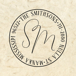 Moderne Klassieke Familienaam Retouradres Cirkelvo Zelfinktende Stempel
