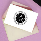 Moderne Klassieke Familienaam Retouradres Cirkelvo Zelfinktende Stempel